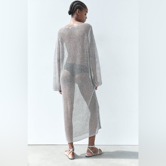 Makenzy Knit Dress Silver Gray